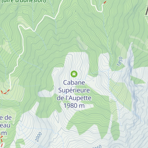 Map of Cabane Supérieure de l'Aupette