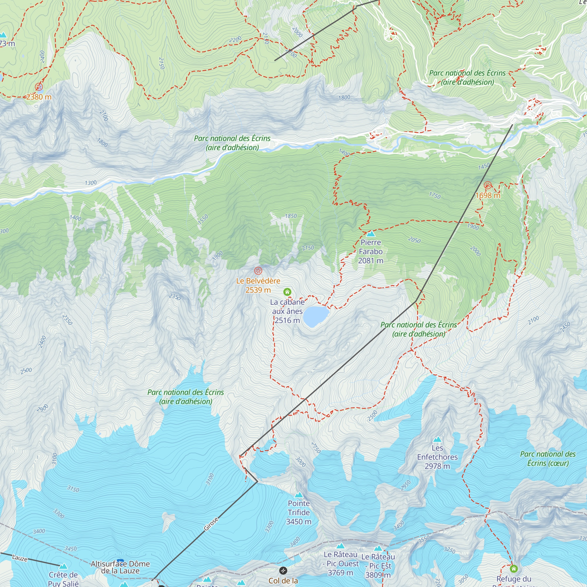 Refuge Évariste Chancel map