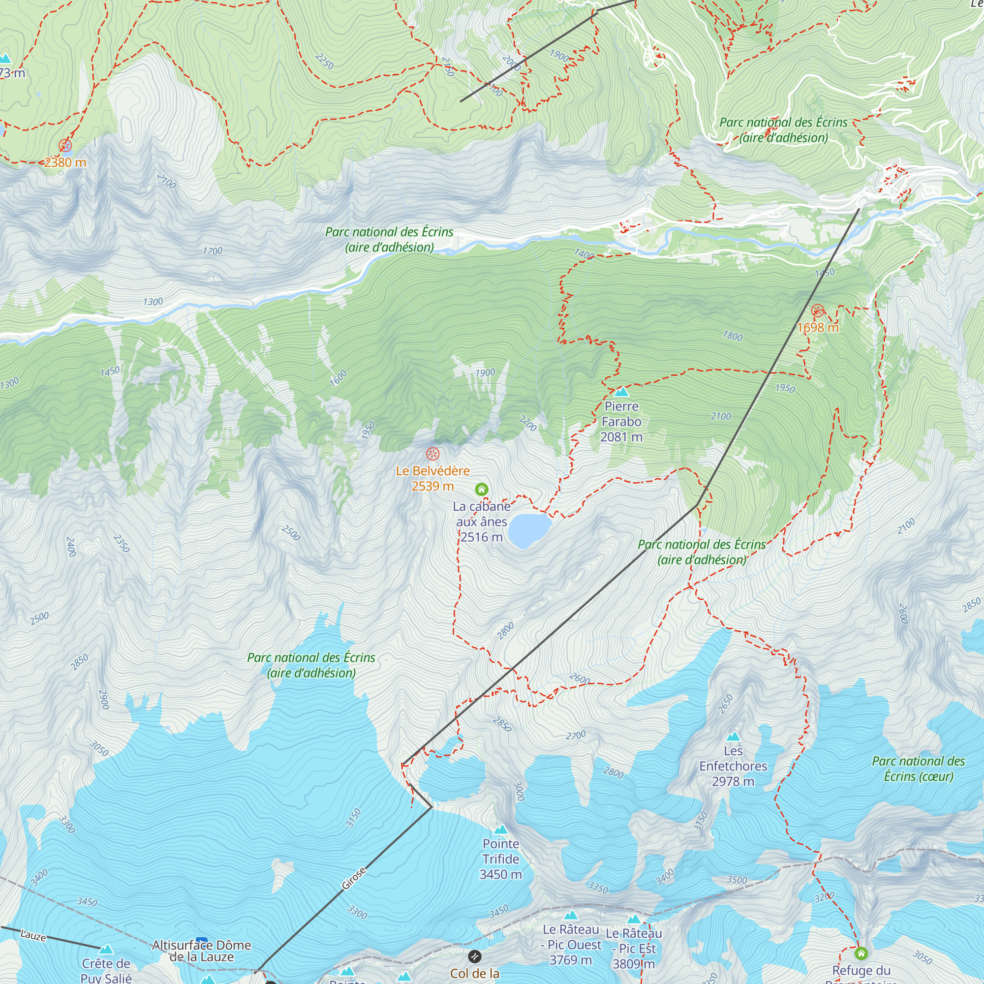 Refuge Évariste Chancel map