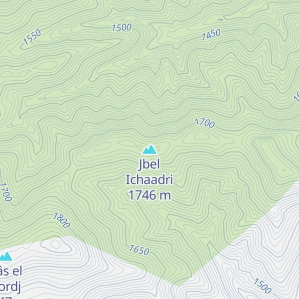 Map of Jbel Ichaadri