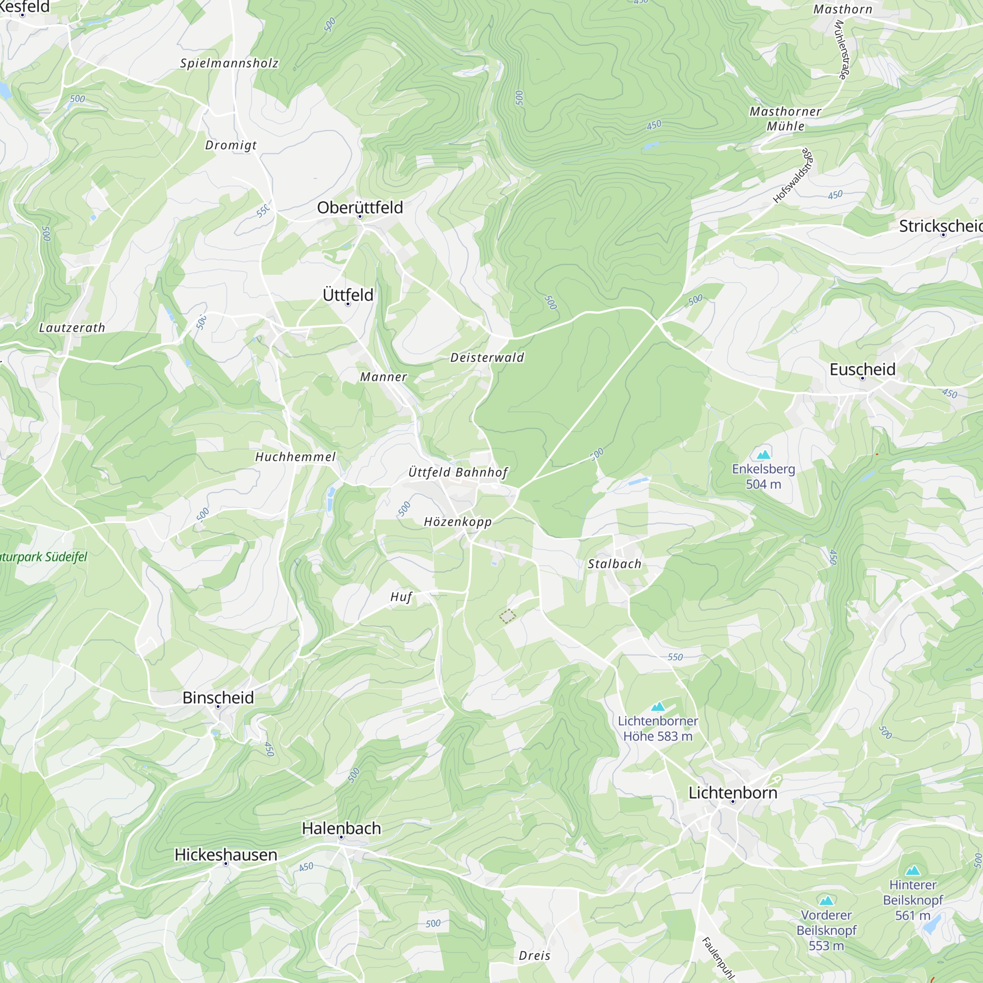 Schutzhütte Üttfeld map
