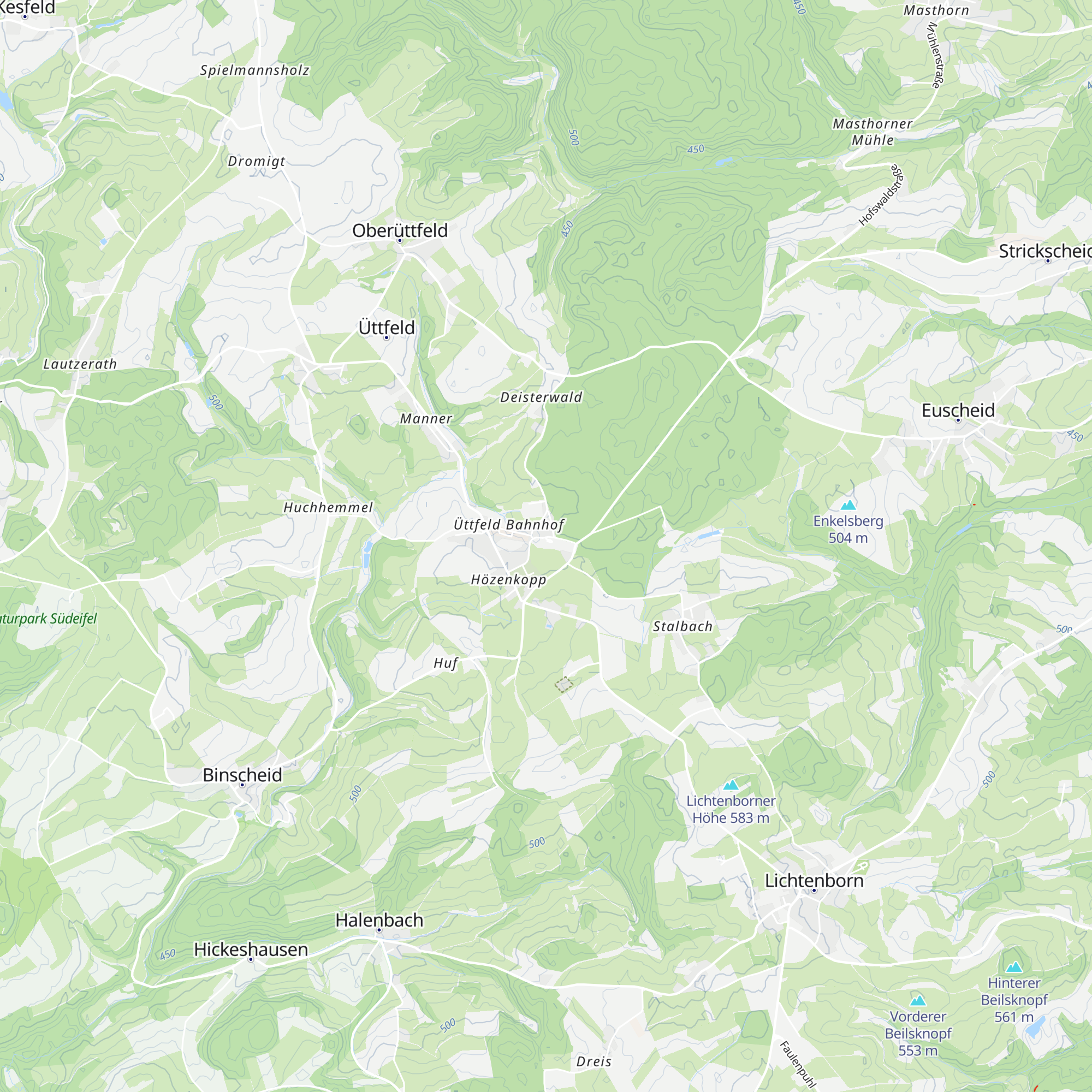 Schutzhütte Üttfeld map