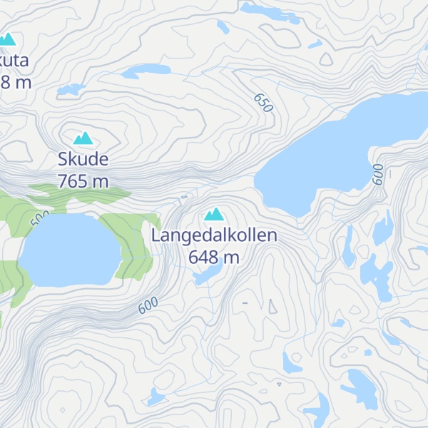 Map of Langedalkollen