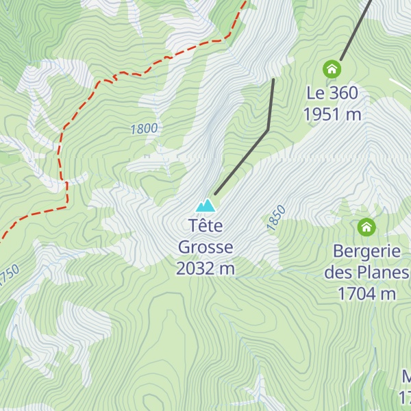 Map of Tête Grosse