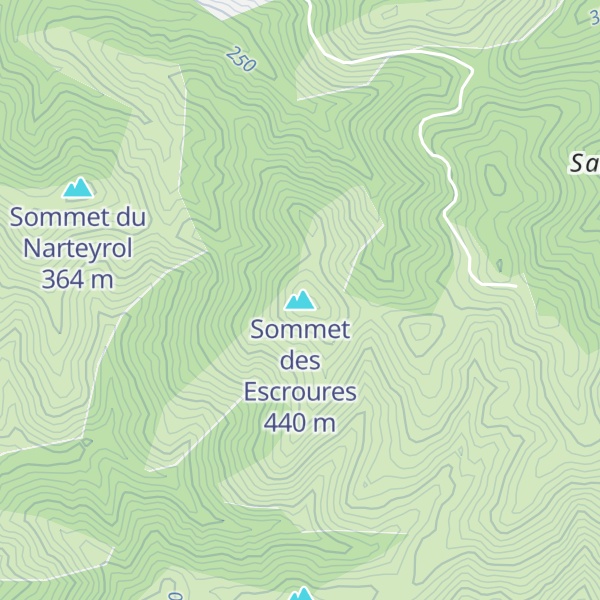 Map of Sommet des Escroures