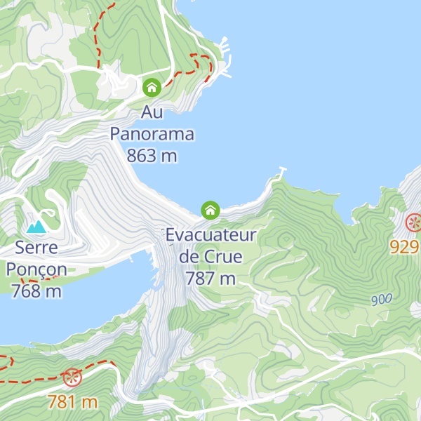 Map of Evacuateur de Crue