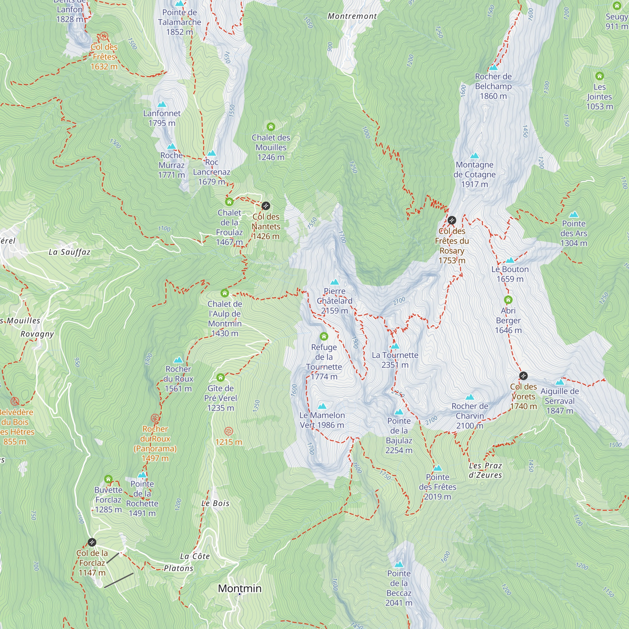 Chalet du Casset map