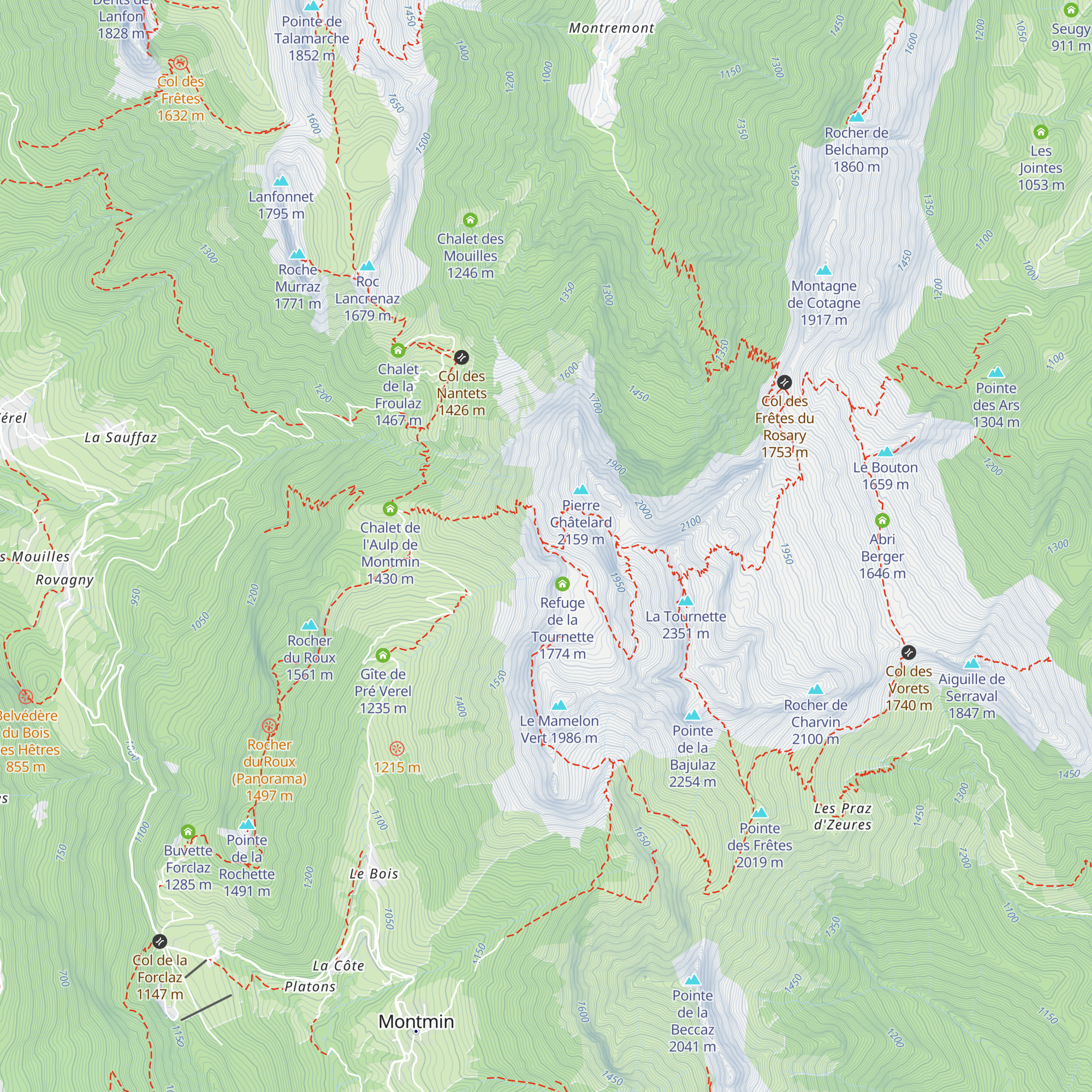 Chalet du Casset map