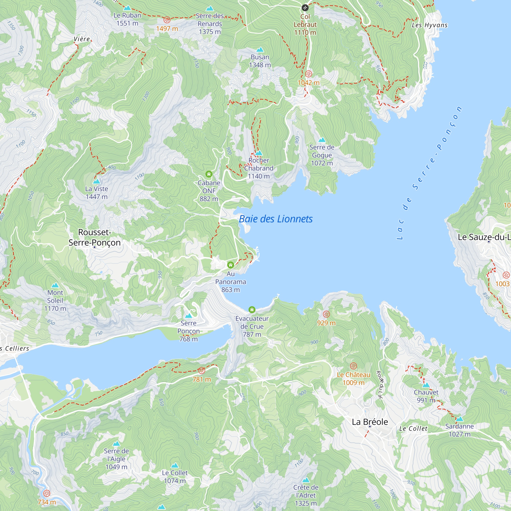 La Pinède map