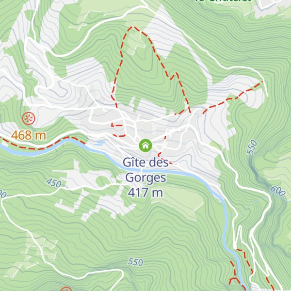 Map of Gîte des Gorges