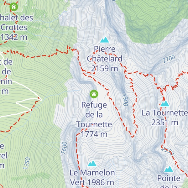 Map of Refuge de la Tournette