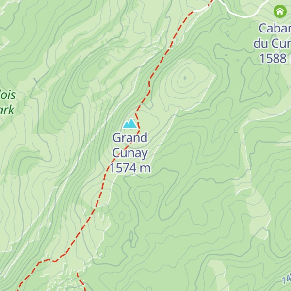 Map of Cabane du Grand-Cunay