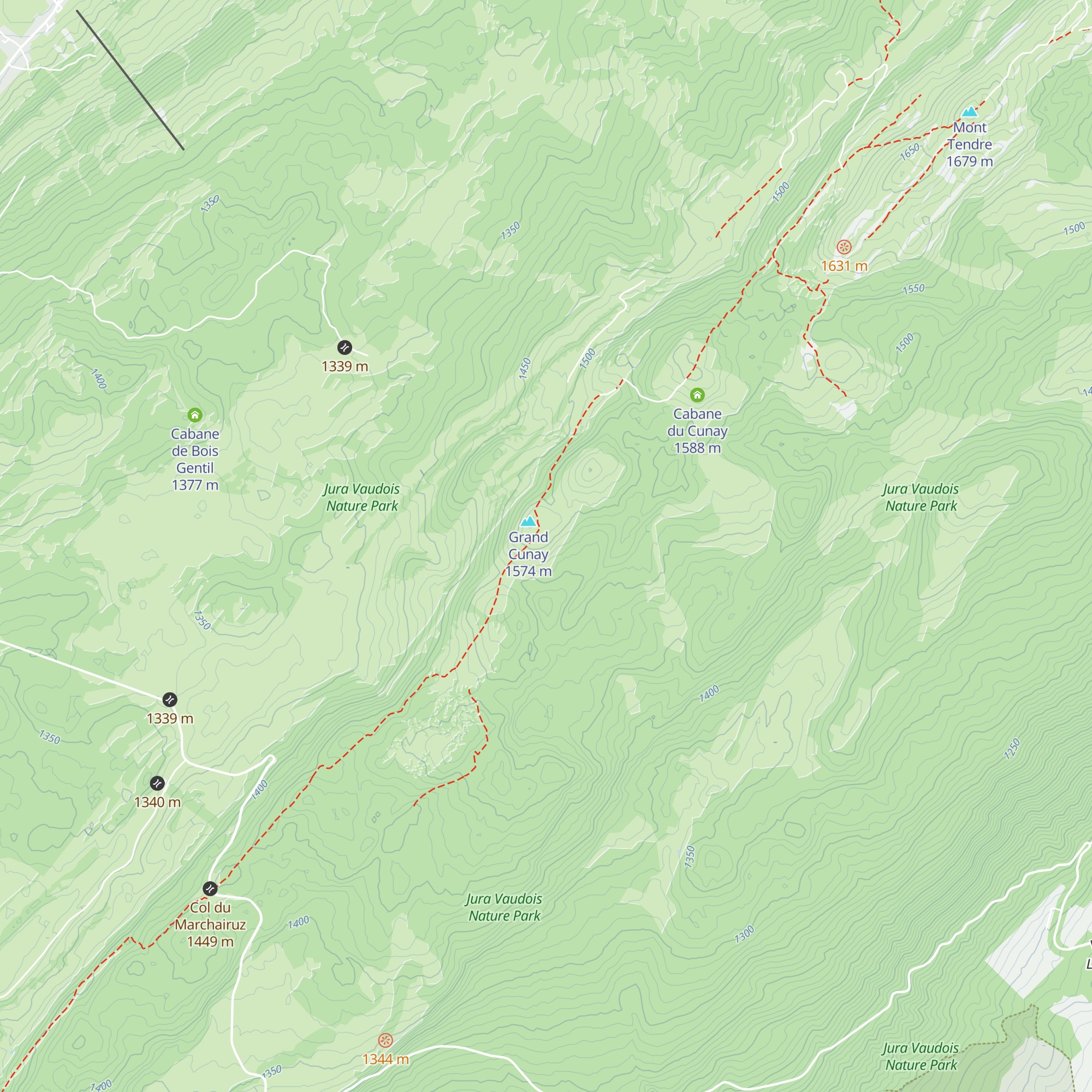 Cabane du Grand-Cunay map
