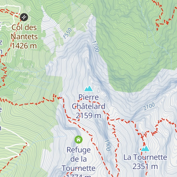 Map of Pierre Châtelard