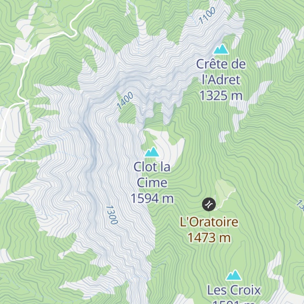 Map of Clot la Cime