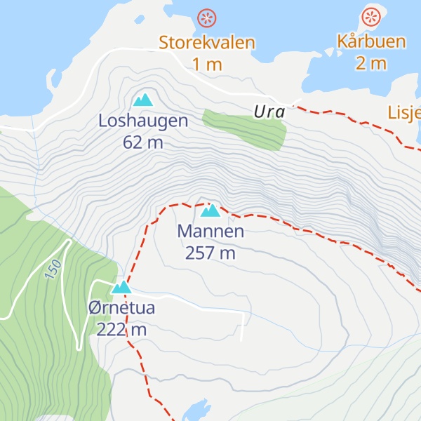 Map of Mannen