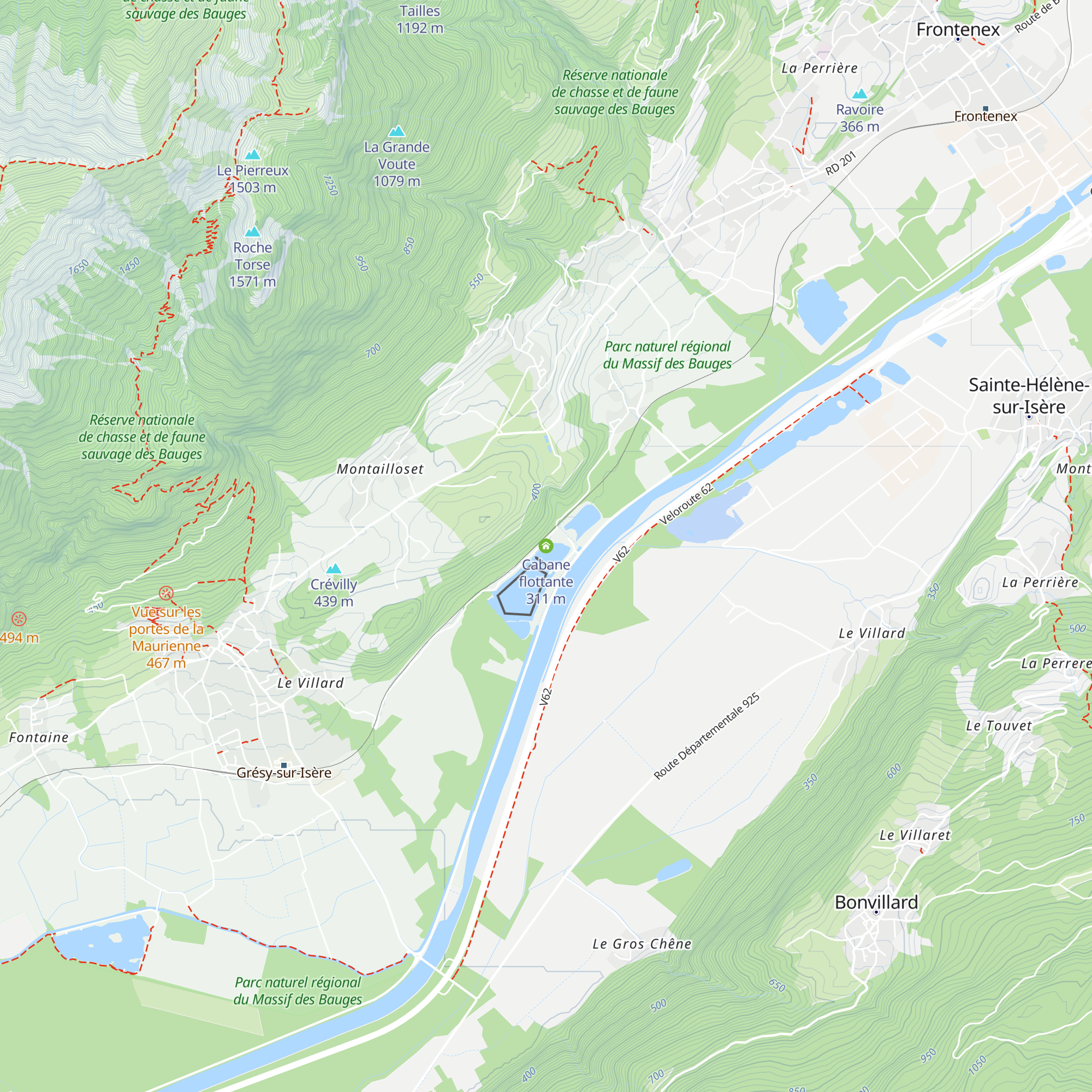 Cabane flottante map