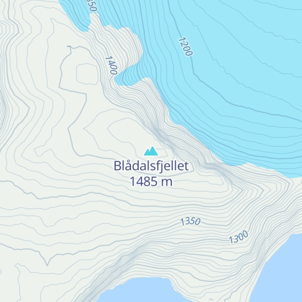 Map of Blådalsfjellet