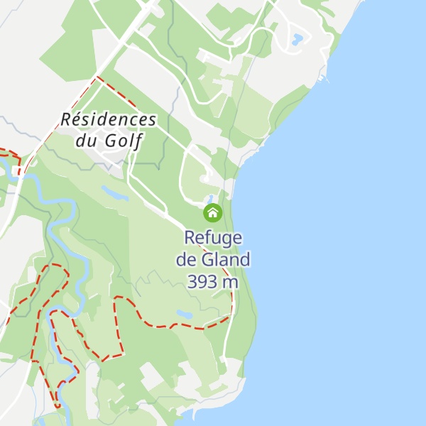 Map of Refuge de Gland
