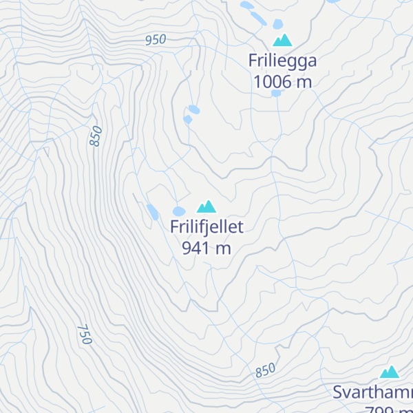 Map of Frilifjellet
