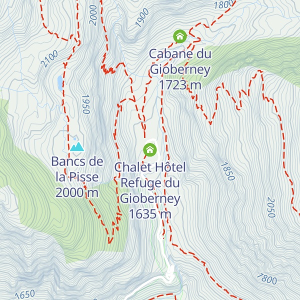 Map of Chalet Hôtel Refuge du Gioberney