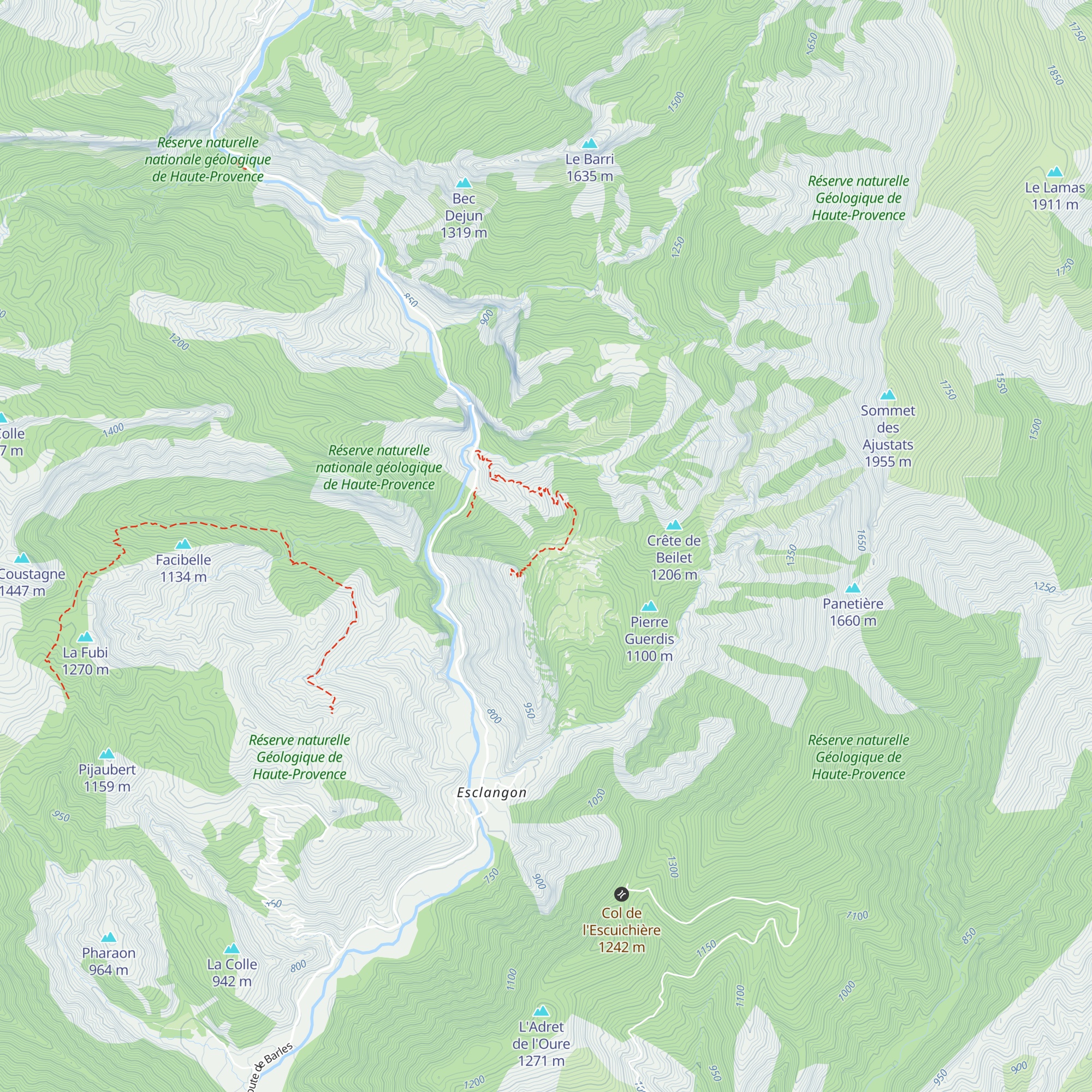 Refuge d'Art Vieil Esclangon map
