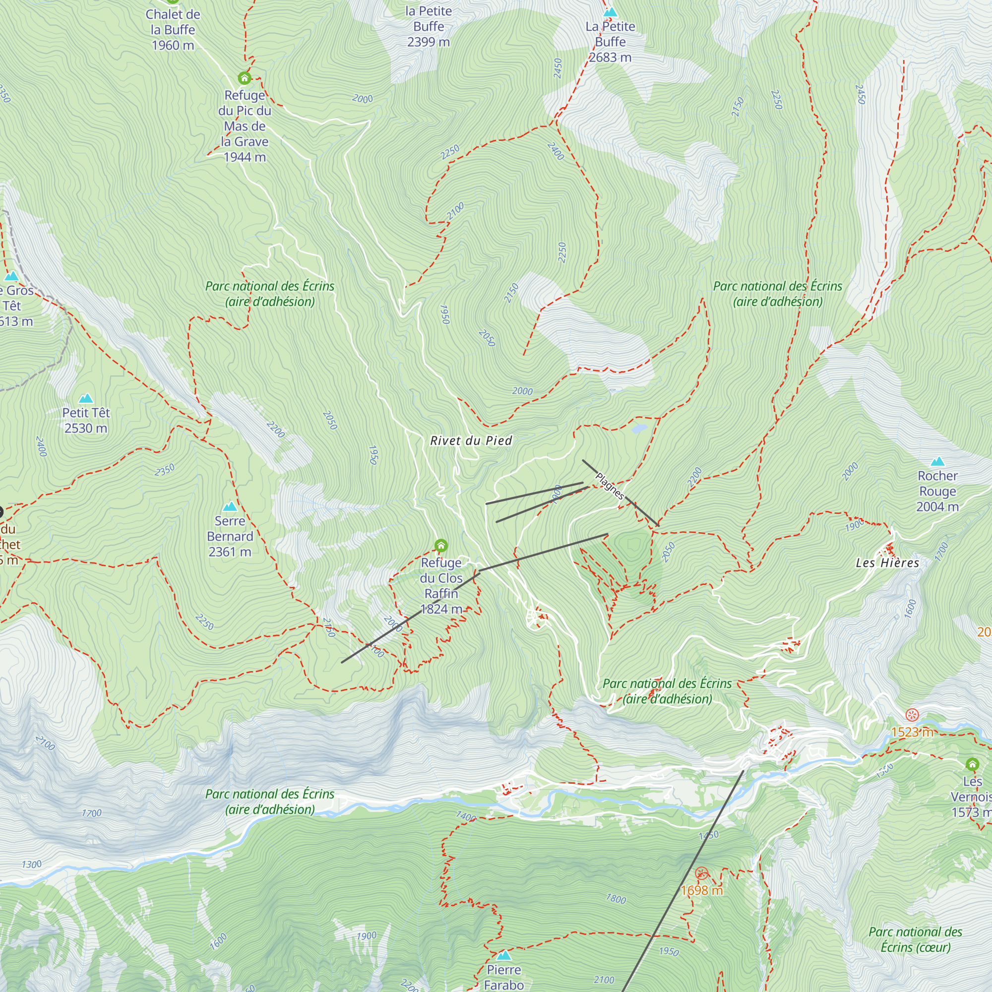 Chalet des Plagnes map