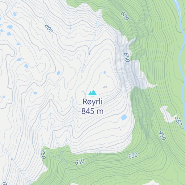 Map of Røyrli