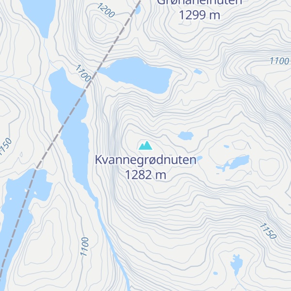 Map of Kvannegrødnuten