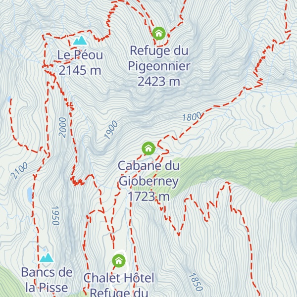 Map of Cabane du Gioberney