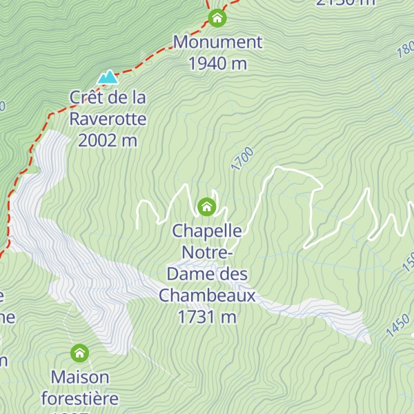 Map of Chapelle Notre-Dame des Chambeaux