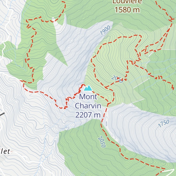 Map of Mont Charvin