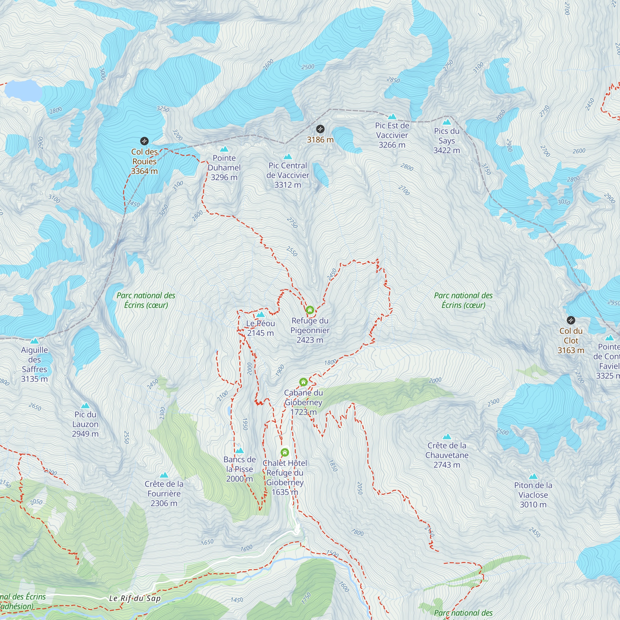 Refuge du Pigeonnier map