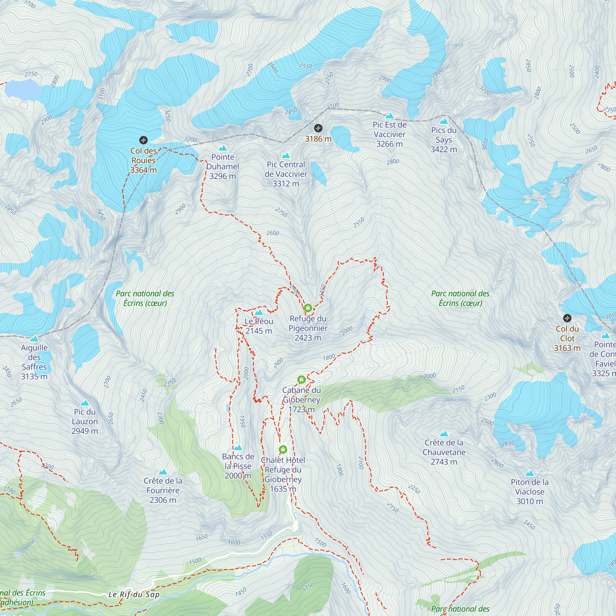 Refuge du Pigeonnier map