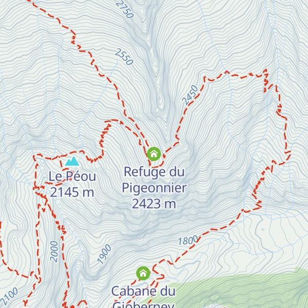 Map of Refuge du Pigeonnier