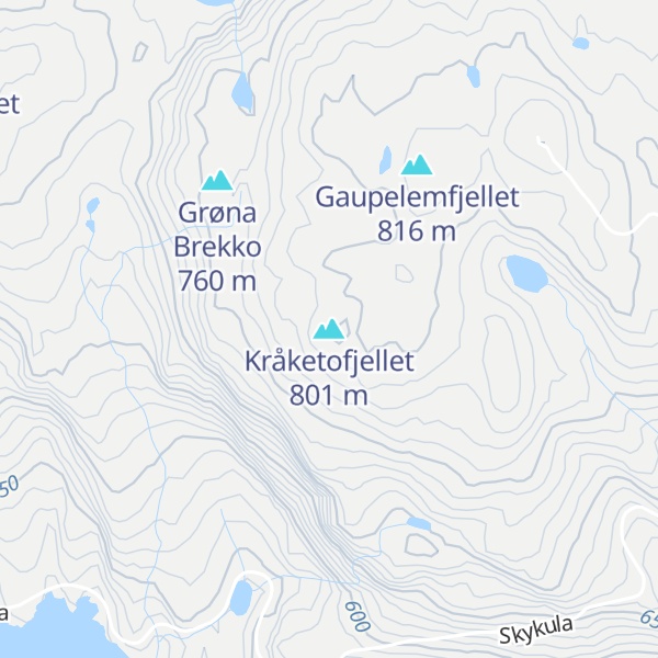 Map of Kråketofjellet