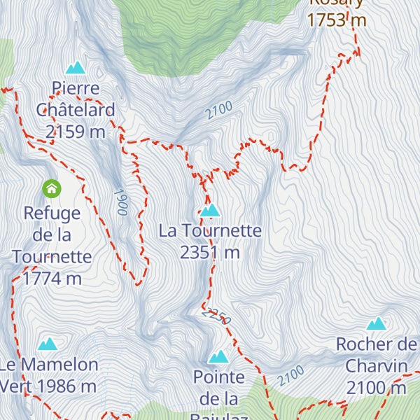 Map of La Tournette