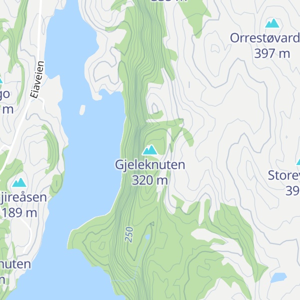 Map of Gjeleknuten
