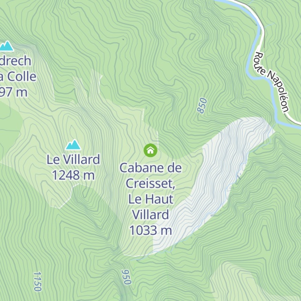 Map of Cabane de Creisset, Le Haut Villard