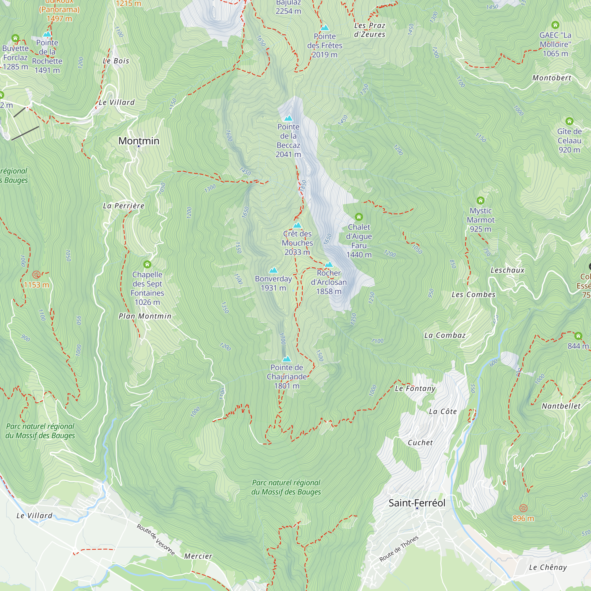 Cabane d'Arclosan map