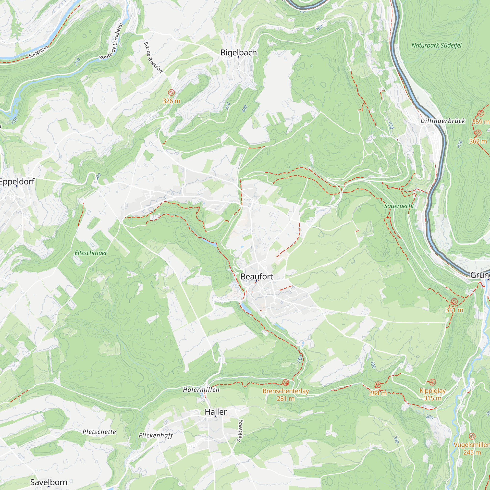 Tourist Info Beaufort map