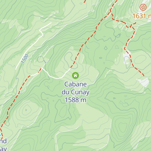 Map of Cabane du Cunay