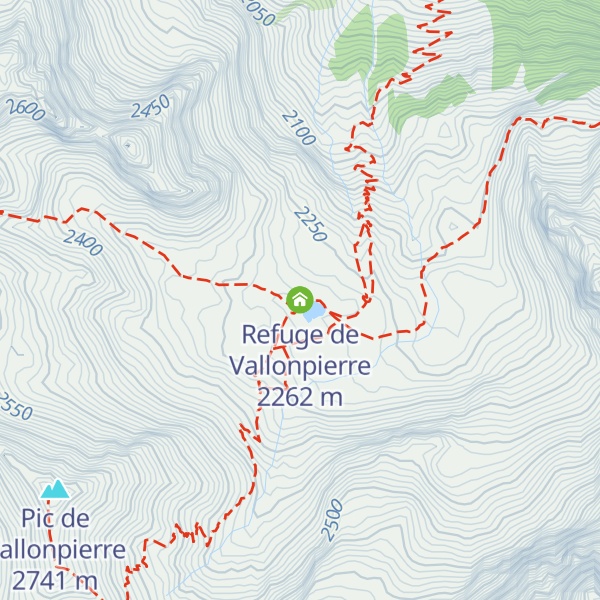 Map of Refuge de Vallonpierre