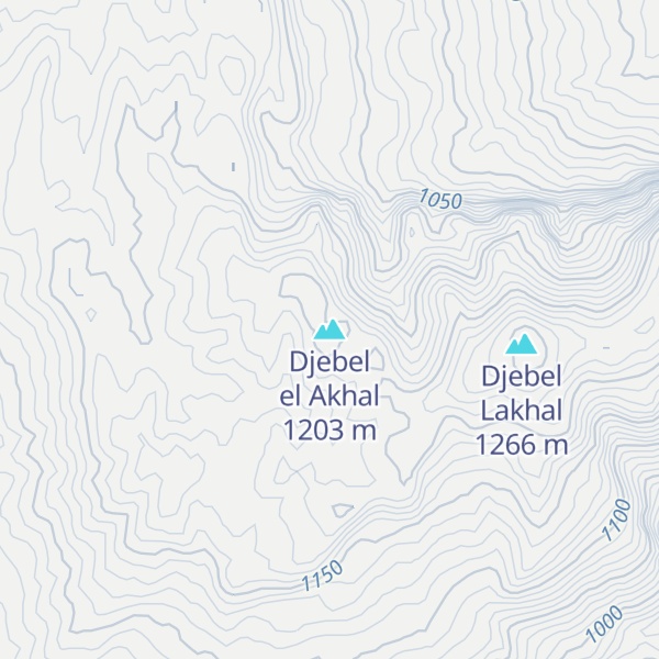 Map of Djebel el Akhal
