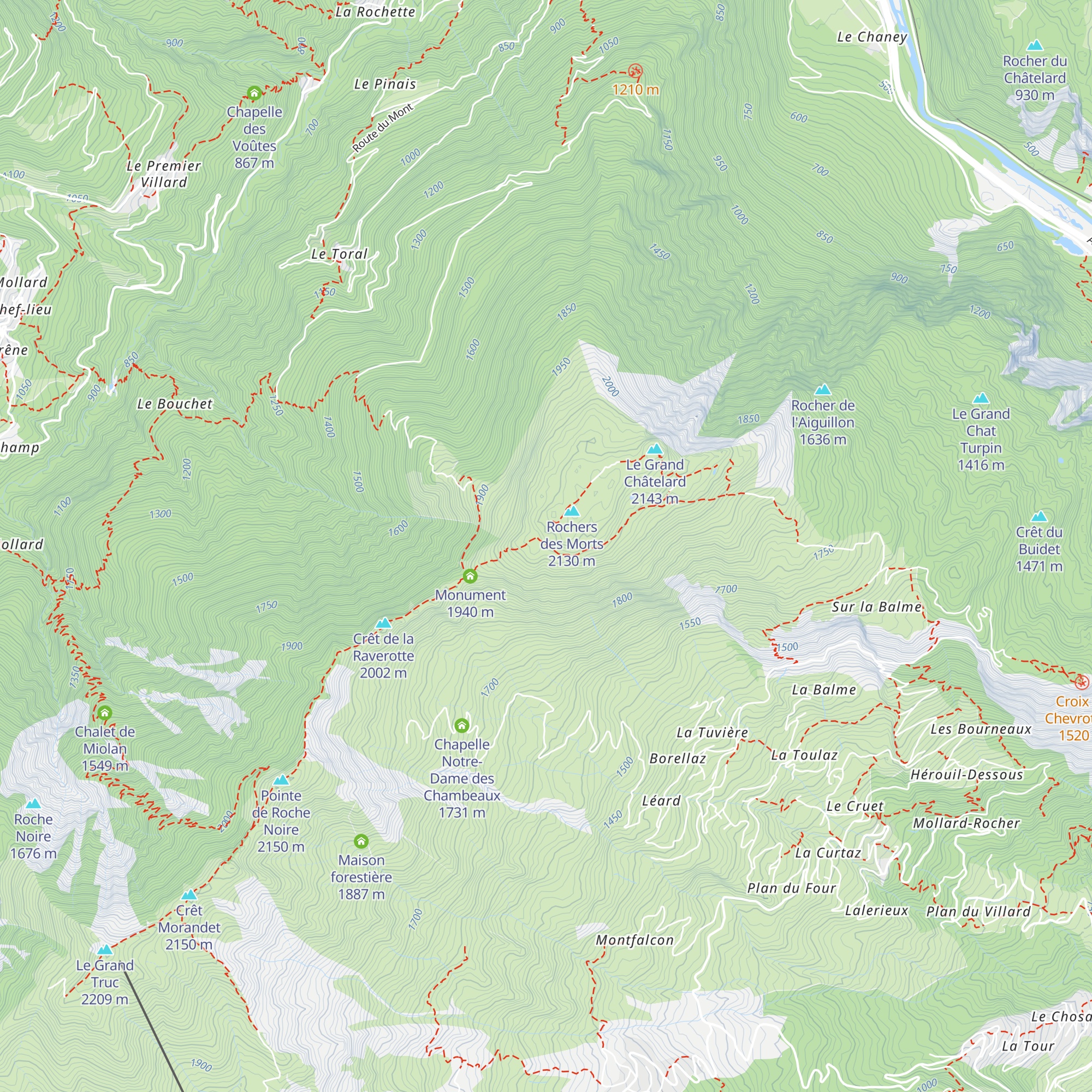 Chalet de berger Grand Châtelard map