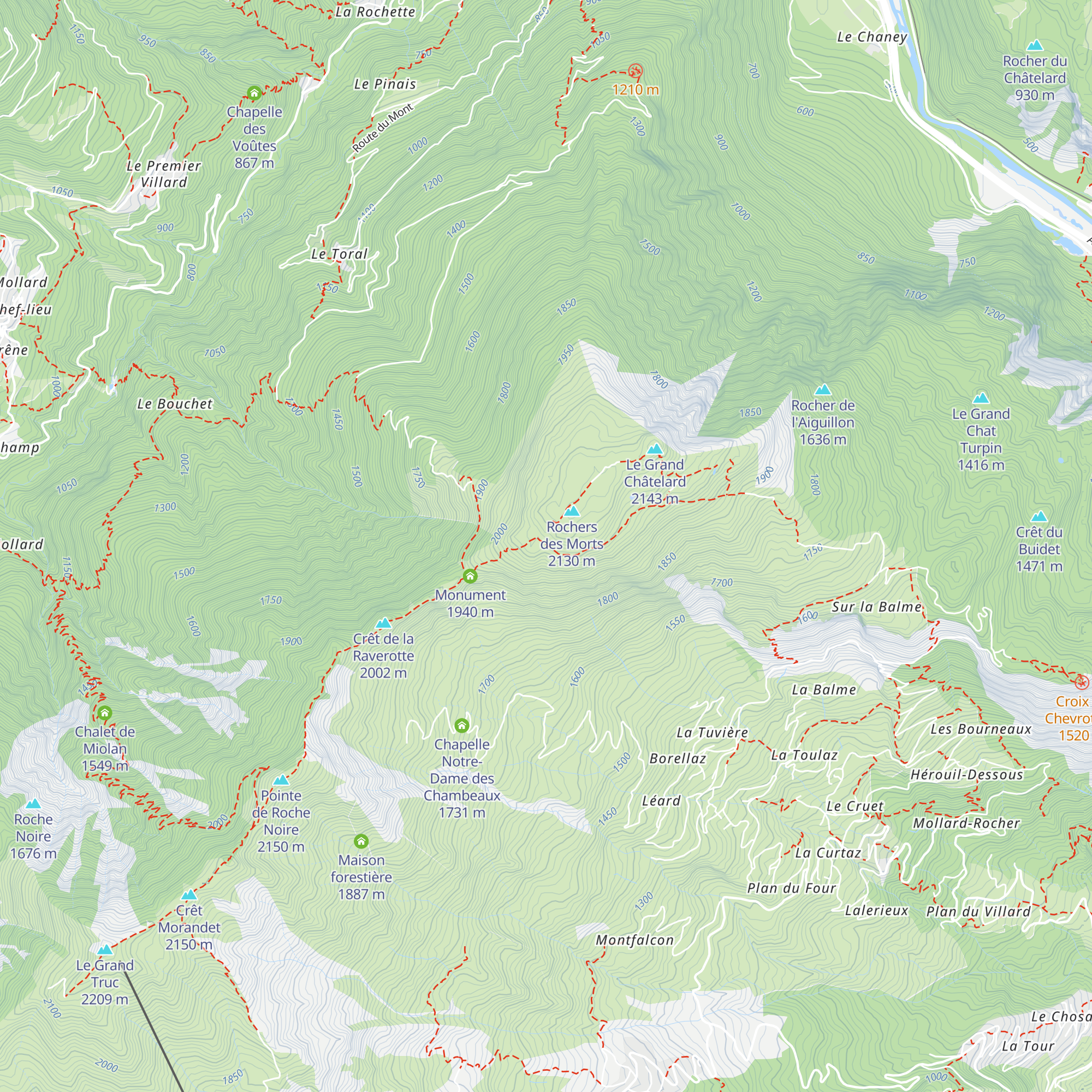 Chalet de berger Grand Châtelard map