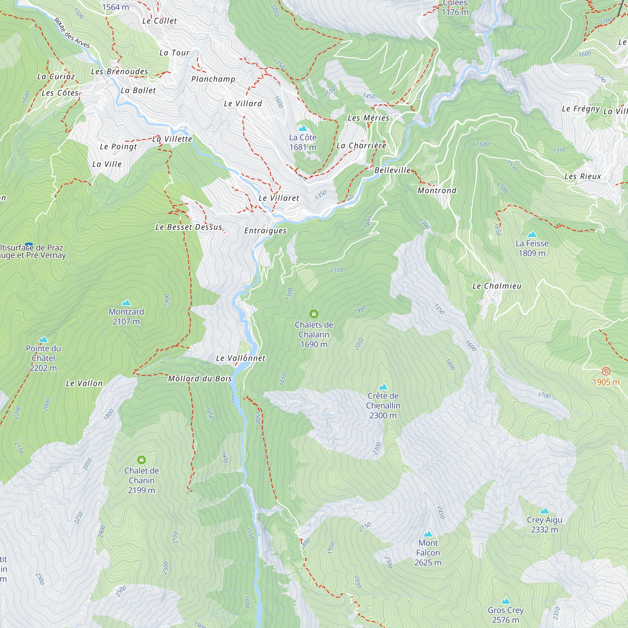 Chalets de Chalarin map