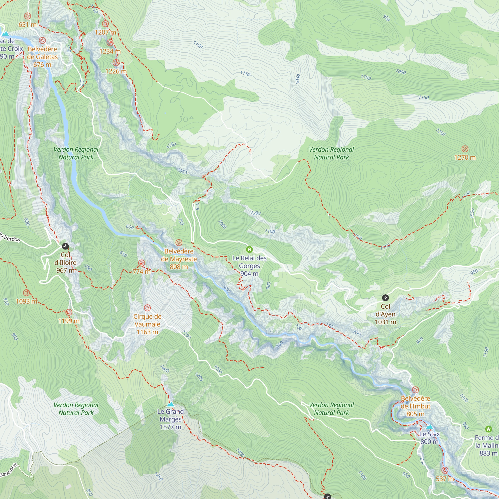 Le Relai des Gorges map