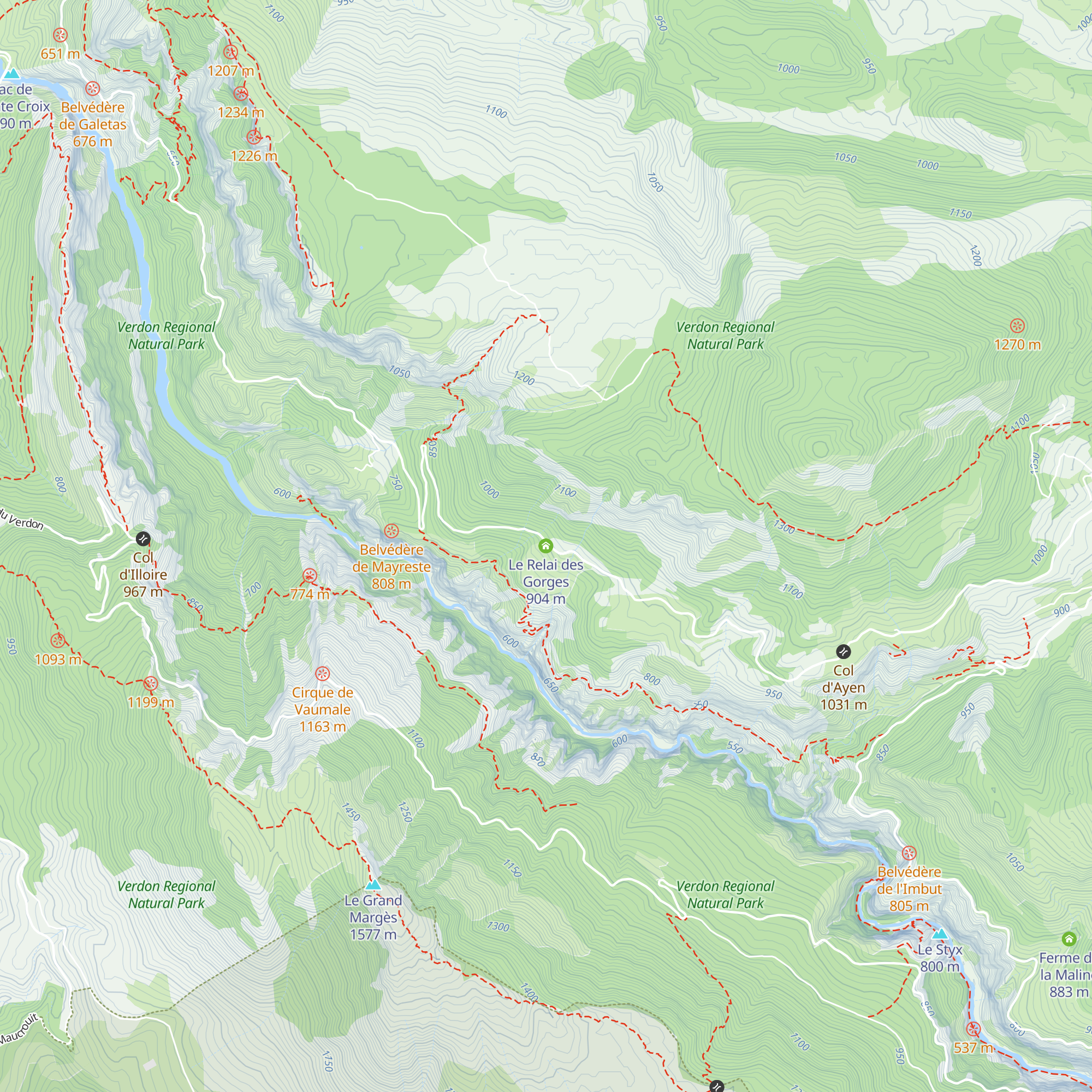 Le Relai des Gorges map