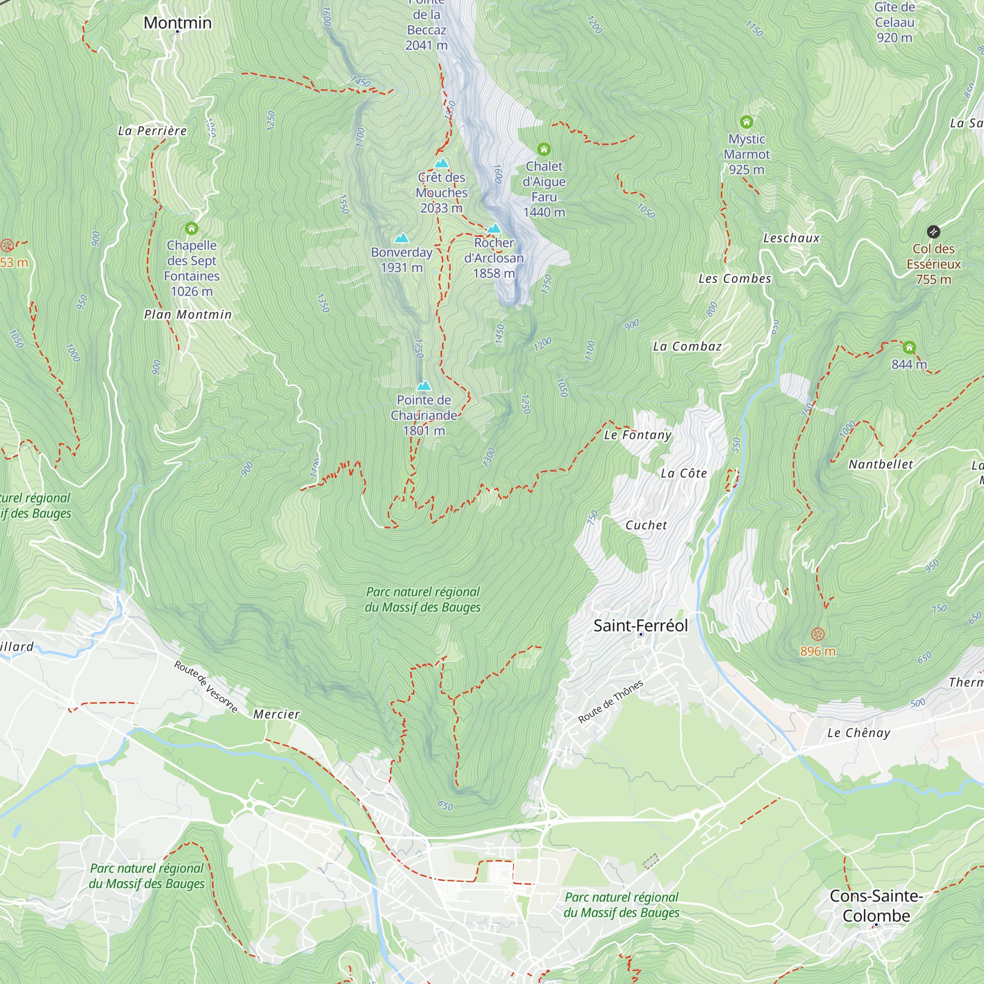Chalet du Plan du Chouet map